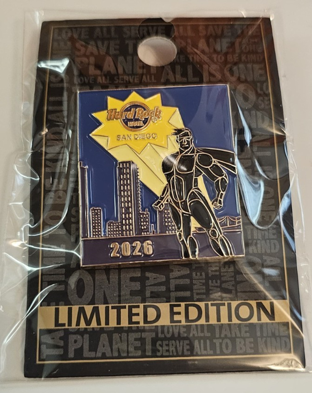 SDCC Comic Con 2026 LAPEL PIN Hard Rock Hotel San Diego Superhero LE600